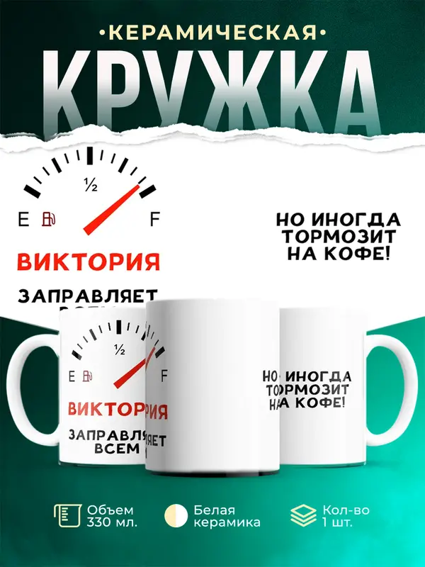 Кружка Заправляет всем Виктория