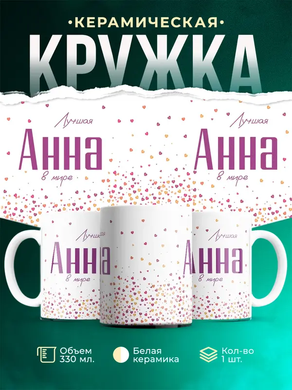 Кружка Лучшая в мире Анна