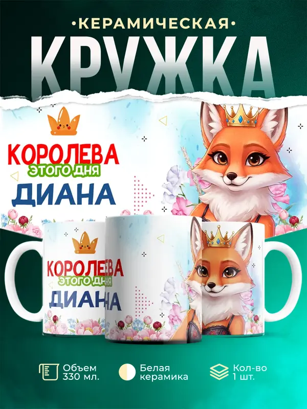 Кружка Королева этого дня - Диана