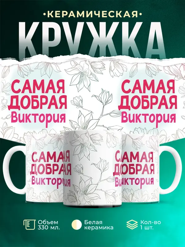 Кружка Самая добрая Виктория