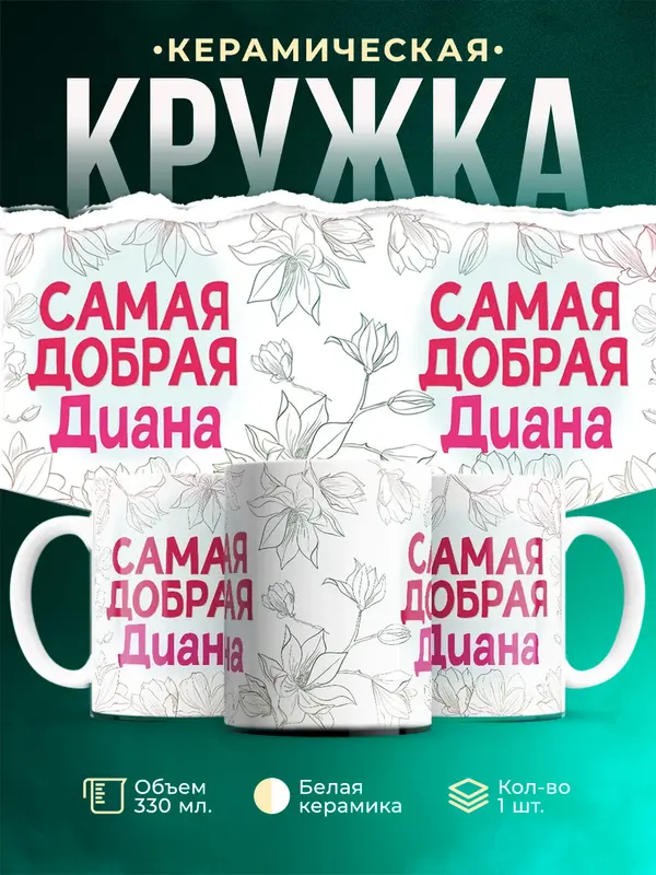 Кружка Самая добрая Диана