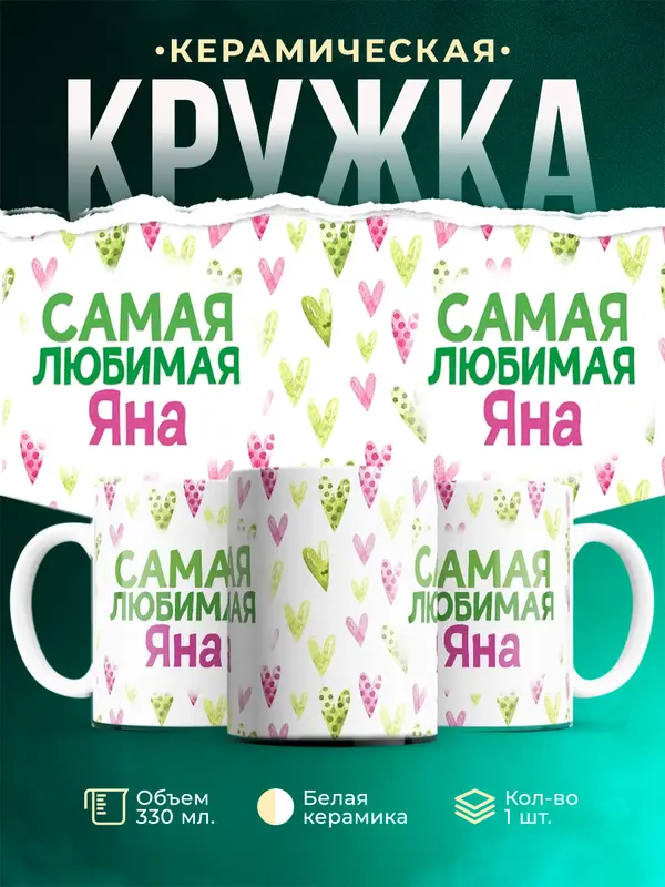 Кружка Самая любимая Яна