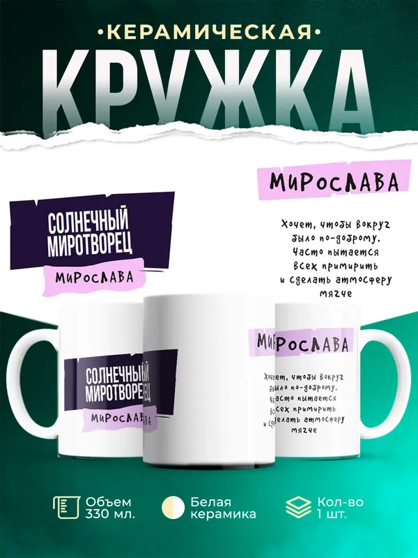 Кружка С именем Мирослава