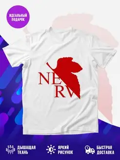 Футболка белая Евангелион NERV