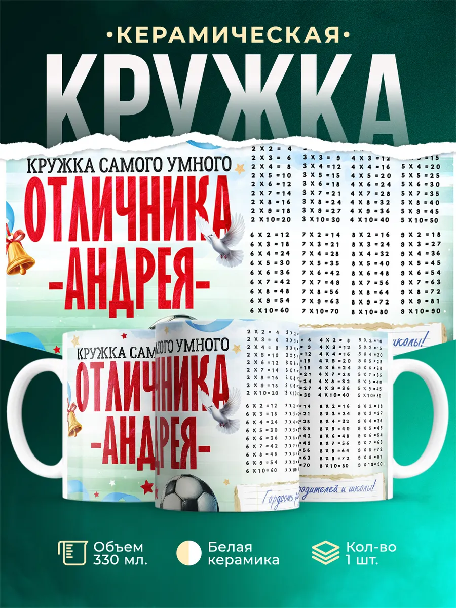 Кружка Отличник Андрей