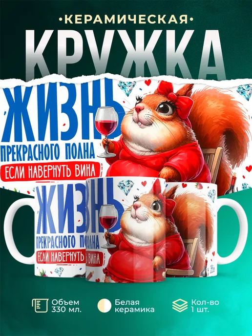Кружка Шуточная кружка Если навернуть вина