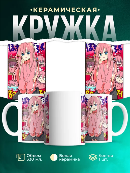 Кружка Неуверенная Хитори Bocchi the Rock