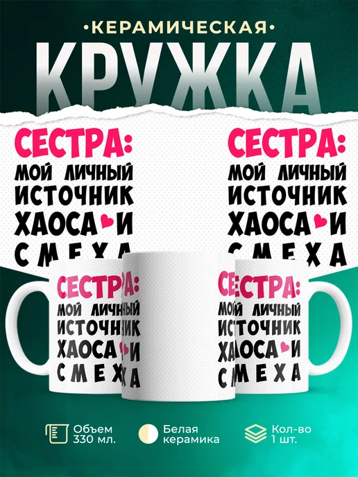 Кружка Семья Источник хаоса и смеха
