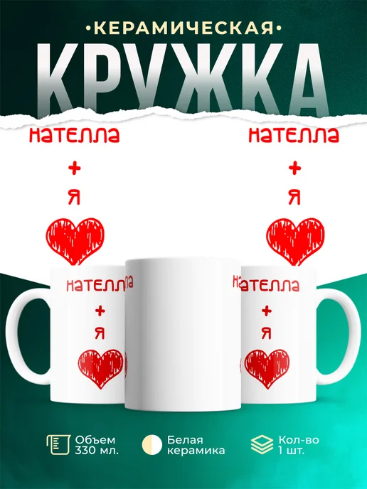 Кружка Любовь это я + Нателла