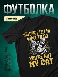 Купить футболку чёрную с котом в очках с доставкой по России | Красноярск и Тула