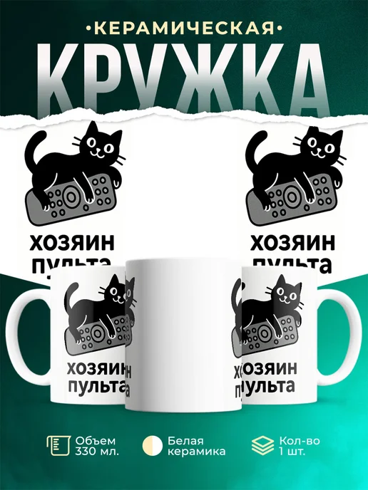 Купить кружку с приколом «Хозяин пульта» с доставкой по России