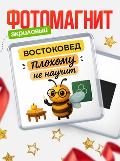 Купить магнит сувенирный 65мм с пчелой Востоковед в подарок с доставкой