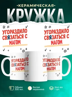 Купить кружку с приколом «Уговорило связаться с Магом» с доставкой по России