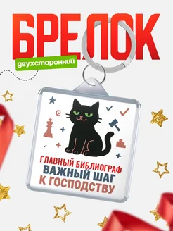 Купить брелок кот удачи Главный библиограф менеджер с доставкой по России