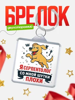 Купить брелок с весёлым псом в подарок с доставкой по России