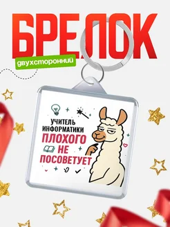 Купить брелок с ламой Учитель информатики прикол с доставкой по России