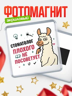 Купить магнит сувенирный 65мм «Стоматолог плохого не посоветует» с доставкой по России