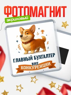 Купить магнит корги Главный бухгалтер с доставкой по России — оригинальный подарок кадровику