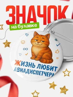 Купить значок с рыжим котом для Авиадиспетчера с доставкой по России