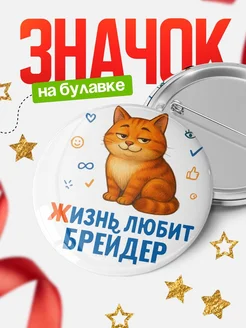 Купить значок с рыжим котом для Брейдер с доставкой по России