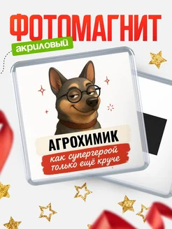 Купить магнит сувенирный 65мм Агрохимик как супергерой с доставкой по России