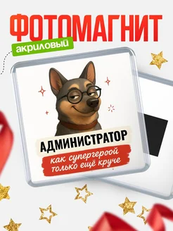 Купить магнит сувенирный 65мм Администратор как супергерой с доставкой по России