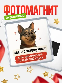 Купить магнит сувенирный 65мм Аллергологиммунолог как супергерой с доставкой по России