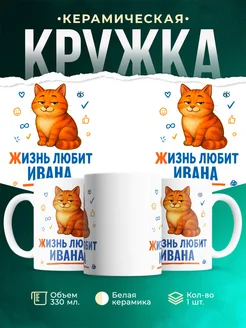 Купить кружку с приколом жизнь любит Ивана с доставкой по России