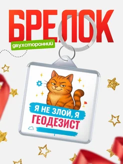 Купить брелок с котом Геодезист в подарок с доставкой по России