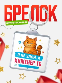 Купить брелок с котом Инженер тб в подарок с доставкой по России