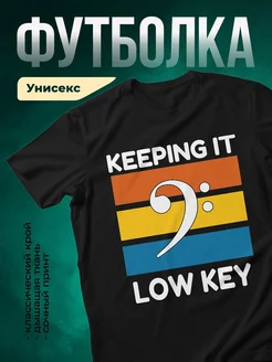 Купить футболку с ироничным принтом «Держу низко планку» с доставкой по России