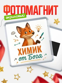 Купить магнит сувенирный 65мм с доставкой по России — Химик от Бога