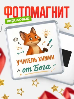 Купить магнит сувенирный 65мм с доставкой по России — Учитель химии от Бога