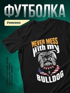 Купить футболку чёрную с бульдогом с доставкой по России