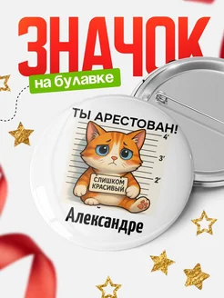 Купить значок с котом Александре в подарок с доставкой по России