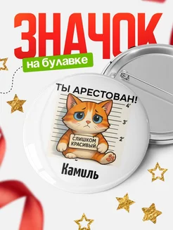 Купить значок с котом Камиль в подарок с доставкой по России