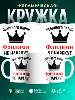 Купить кружку с приколом «Обычного парня Фаилями не нарекут» с доставкой по России