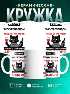 Купить кружку с приколом про Экскурсоводом-кота с доставкой по России